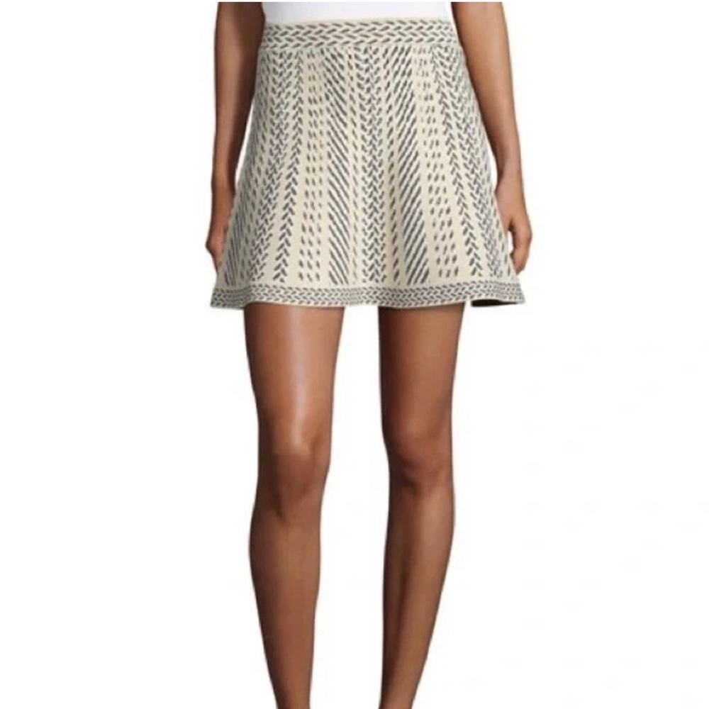 BCBG MaxAzria Queeny French Cream Knit Skirt, XS